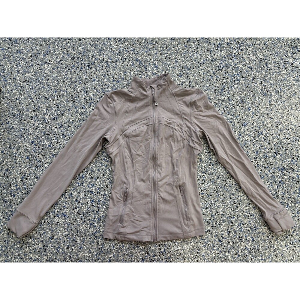 Lululemon Define Jacket In A Taupe/Grey-brown Shade Size 8